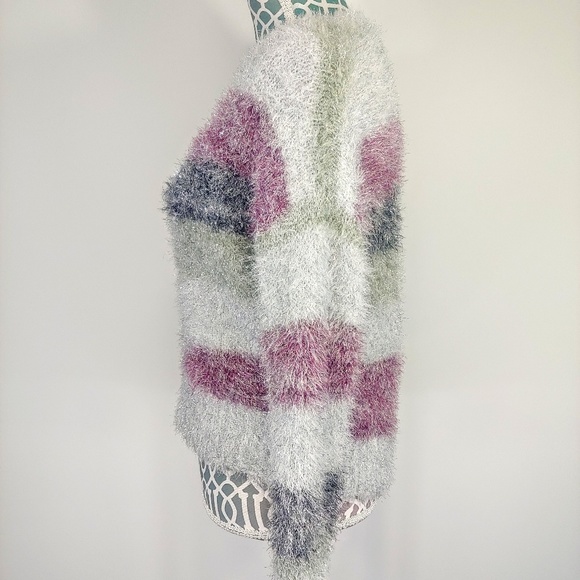 Wild Fable Women Long Sleeve Fuzzy Tinsel Sweater - Picture 3 of 5